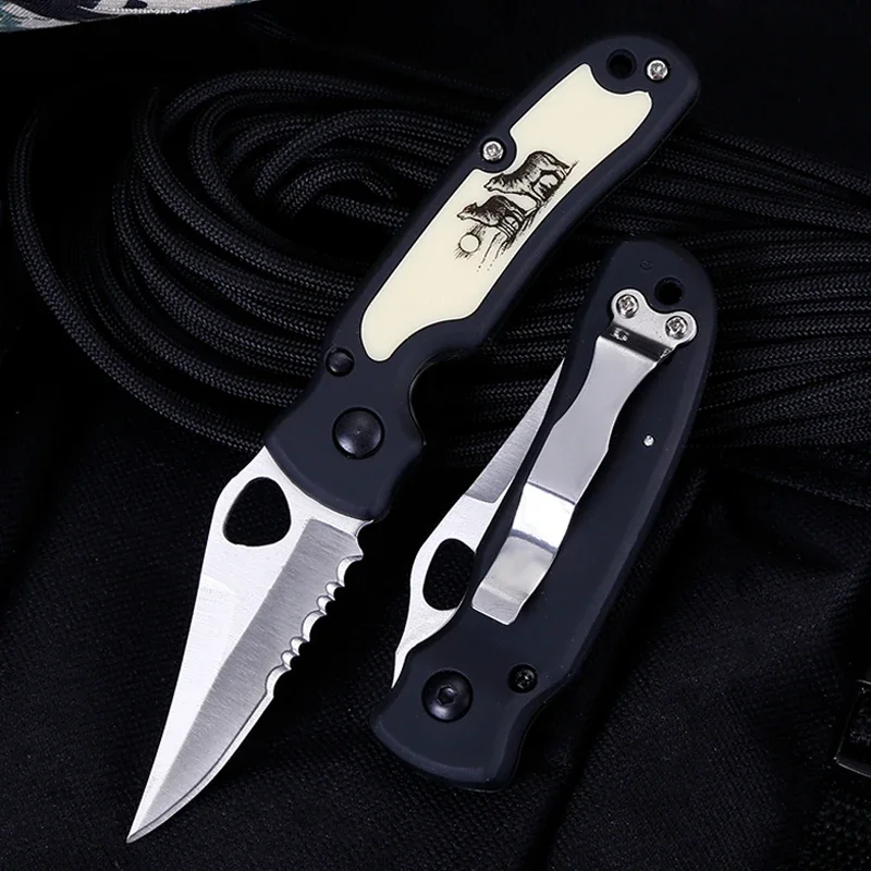 

New Stainless Steel Outdoor Mini Folding Knife High Hardness Self-Defense Knifes Camping Life-Saving Knife Multi-Purpose