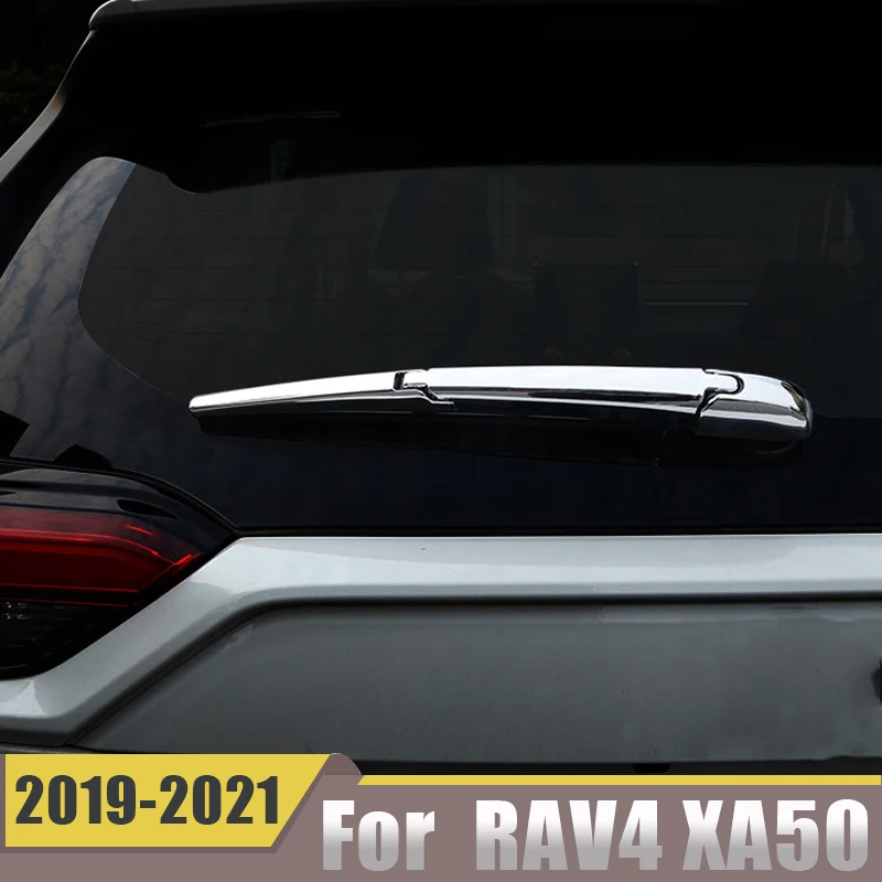 

ABS Chrome Car Rear Window Wiper Arm Blade Cover Trim Garnish Overlay For Toyota RAV4 RAV 4 XA50 2019 2020 2021 2022 Accessories