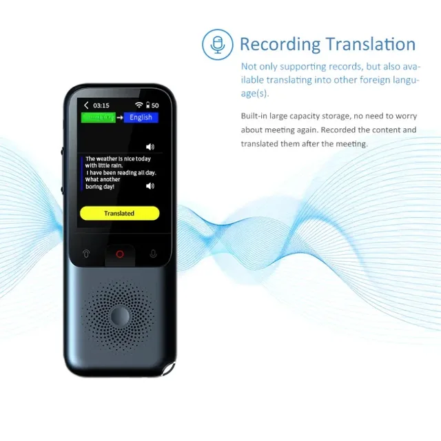 HONGTOP Translation Camera Device T11 Real-Time Smart Voice Photo Translator 1500mA 138 Languages Portable Text Voice Translator 4