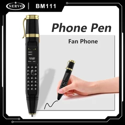 Original SERVO BM111 Cell phone Pen Fan three in one multifunction Mobile Phone Bluetooth Dial Recorder Magic Voice Dual Card