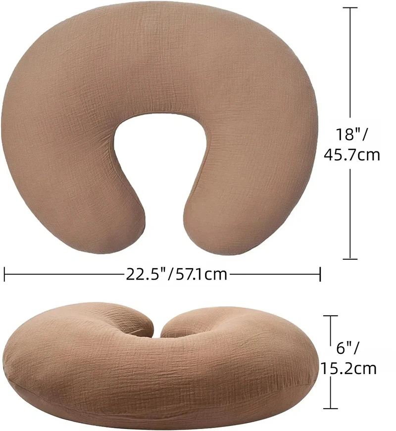 2PCS/set Nursing Pillow Cover for Breastfeeding Pillows Ultra-Soft Muslin Cotton Baby Nursing Pillow Fits Newborn Feeding Pillow 3