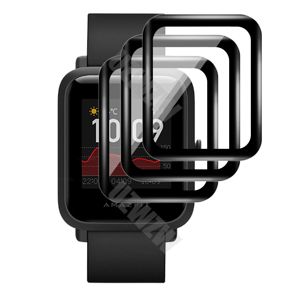 

(3pcs) For Amazfit Bip S Smart Watch Soft Screen Protector Guard 3D Curved Edge Full Coverage Protective Film Cover