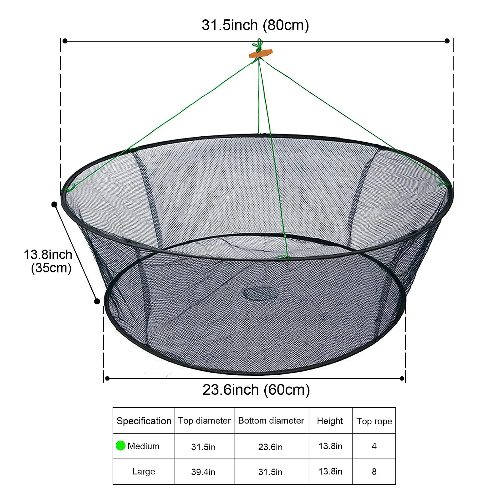 Rede de pesca dobrável portátil, Crab Drop Fish Network com corda, gaiola de fundição manual, armadilha de malha para minnows, lagosta, lagosta, camarão