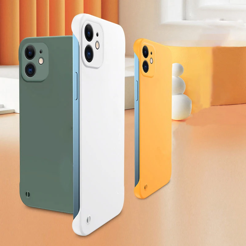Ultra Slim Frameless Matte Gradient Hard Phone Cover