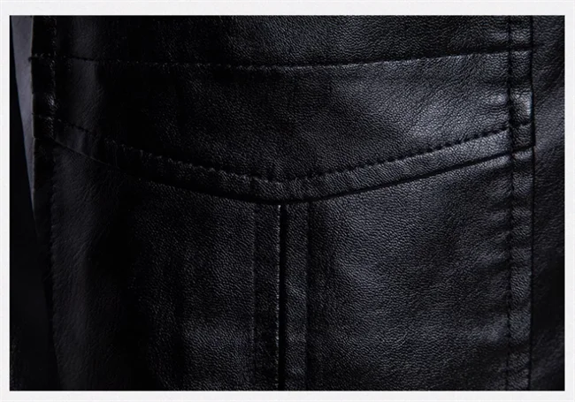 Mens Casual Leather Jacket - 2024 Fashion Slim Fit Coat 5XL BlackKahki