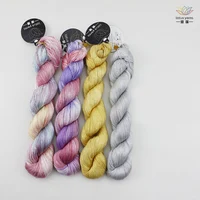 50g  Hank Handpainted Silk Yarn For Hand Knitting Crochet   Lace Weight Natural Silk 22 So Soft 1