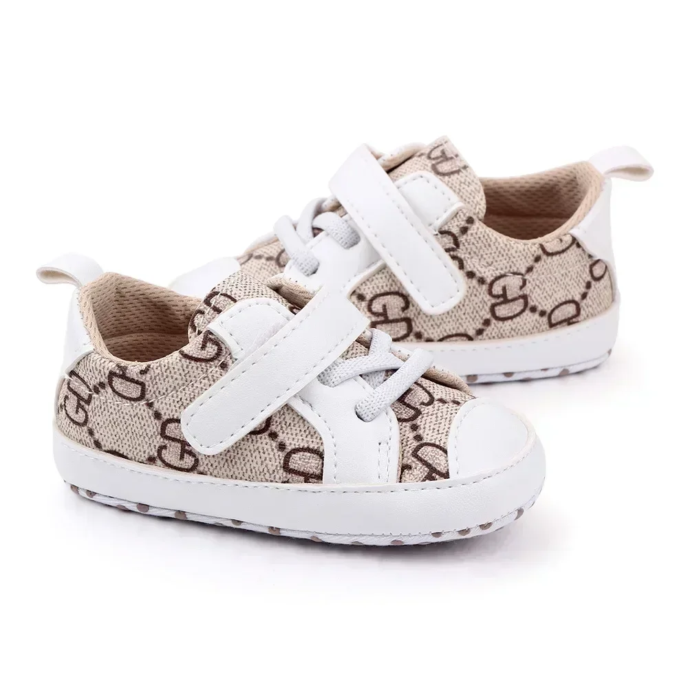 Baby Girls Sneakers Non-slip Soft Sole PU Leather Shoes First Walker Newborn Baby Boy Unisex Shoes