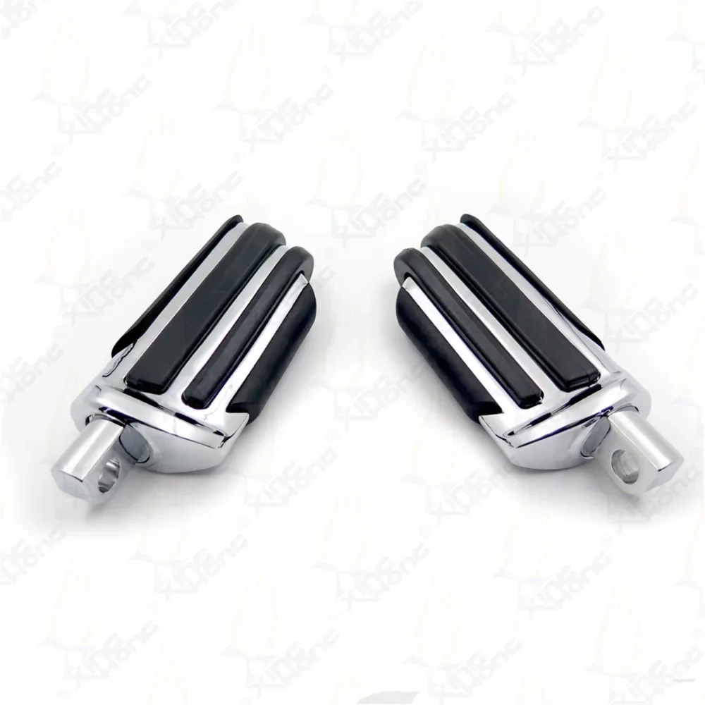 Aftermarket Moto Poggiapiedi Pedane Per Harley Davidson Dyna Glide Sportster 883 1200 Fat Boy Flstf Cromato