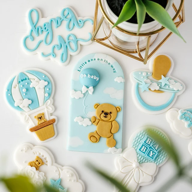 Biscuit Cookie Cutter Baby Shower  Fondant Cookie Cutter Embossing -  Biscuit Cookie - Aliexpress