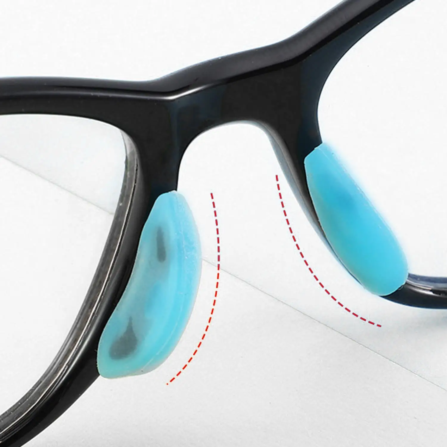 1Pairs Silicone Glasses Nose Pads Invisible Non-Slip Soft Nose Pads Glasses Nose Holder Pads Eyewear Accessories
