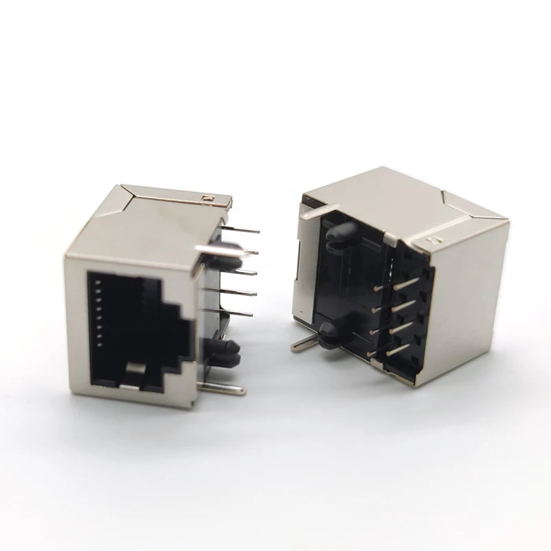 Conector Modular do Adaptador da Rede Pwb Jack Rj45 8p8c 8p Lan 18×13 mm 50 Peças