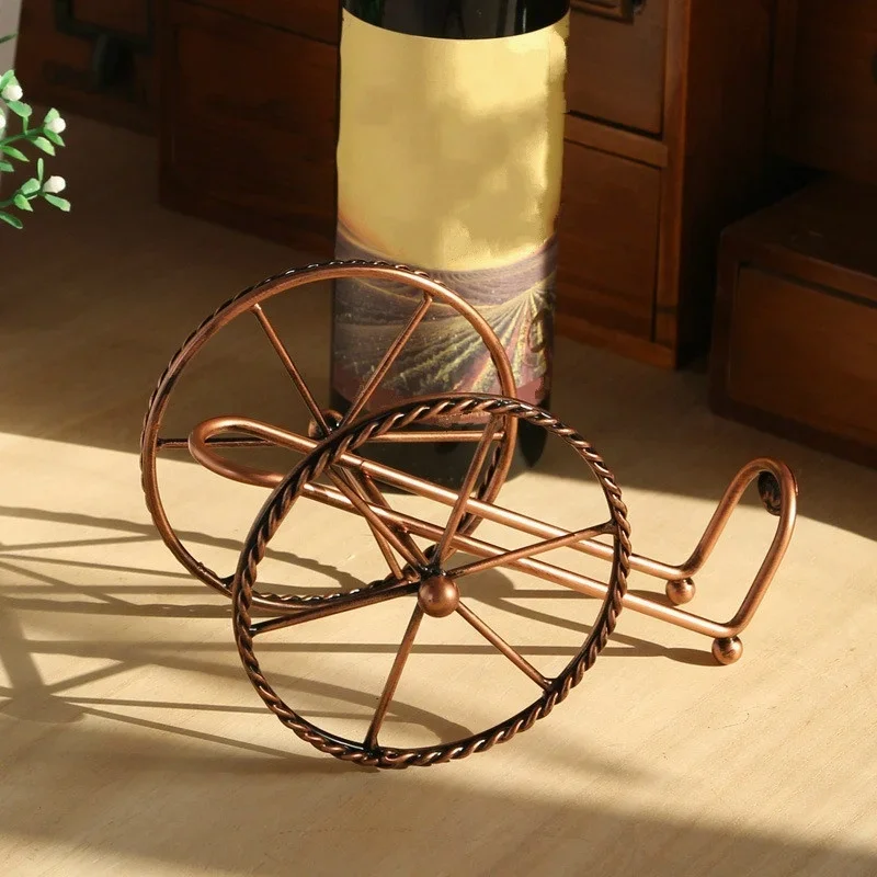 Handmade Plating Wine Racks Home Kitchen Bar Accessories Practical Wine Holder Bottles Decor Display Shelf and Racks wine glass holder rack