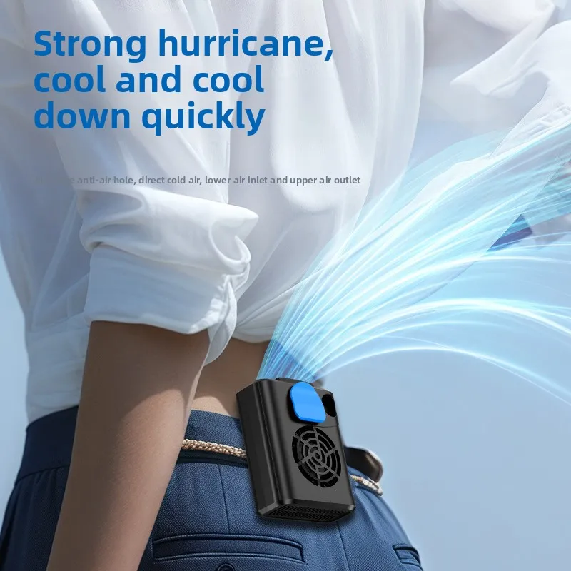 Portable Waist Fan Outdoor Hanging Neck Fan with Power Bank 5 Strong Wind Portable Waist Clip Fan for Sports Working