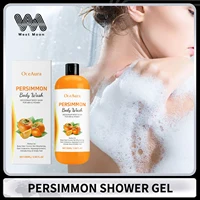 Persimmon Body Wash Deep Cleaning Skin Oil Control Exfoliating Eliminating Odor Remover Dirt Lasting Fragrance Shower Gel 100ml