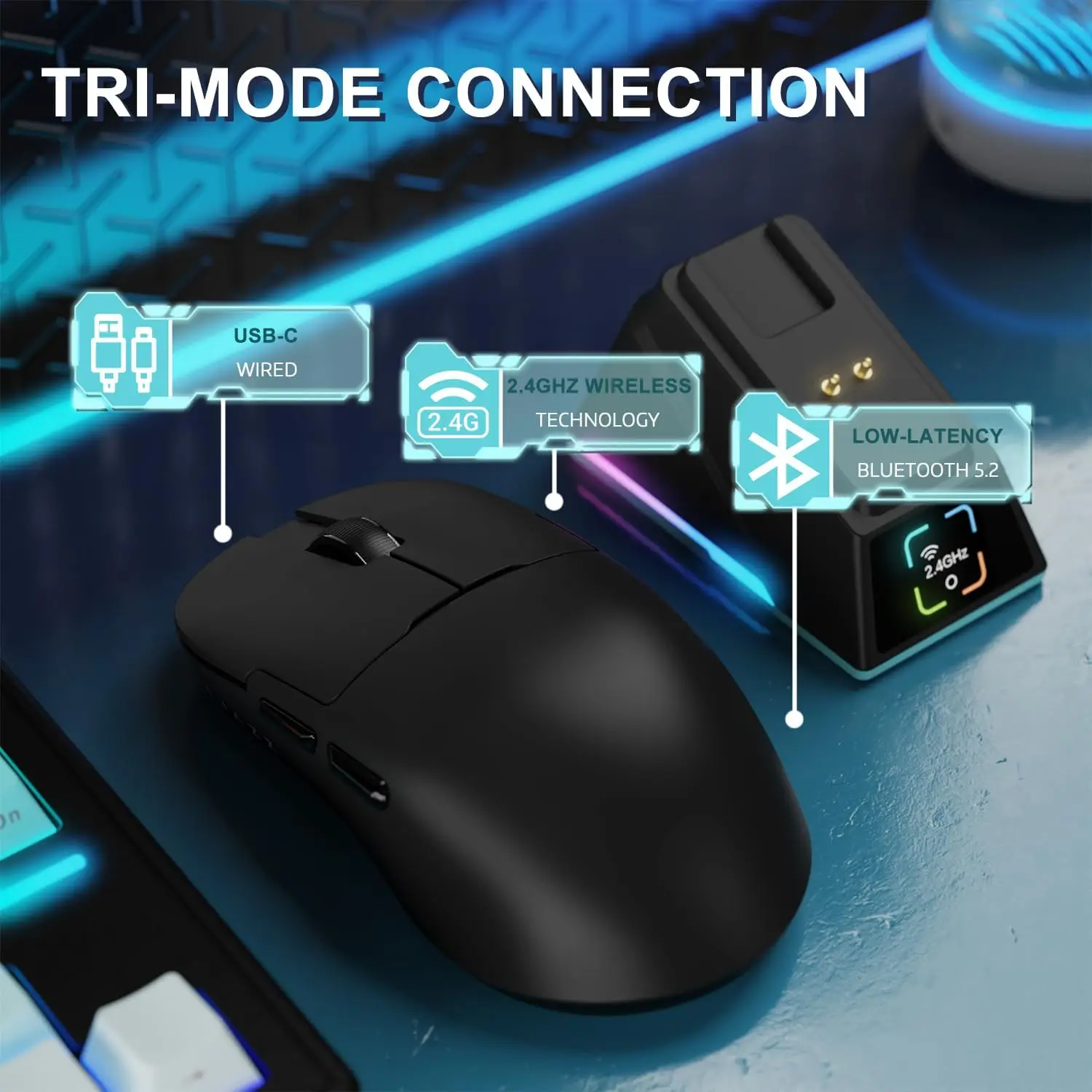 ATTACK SHARK * AJAZZ AJ159 APEX 56g 8K Wireless Gaming Mouse