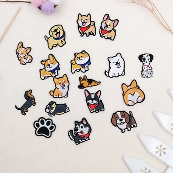 Alternative view of Sew On Corgi Dachshund Corgi Iron On Apparel Decoration Badges Patches Sewing Fabric Dog Pattern Appliques Clothes Embroidery