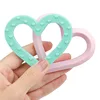 TYRY.HU 1PCS Silicone Teether Baby Toys Heart Shape Teether Rodent Gum Pain Relief Teething Toy Kids Sensory Educational 3