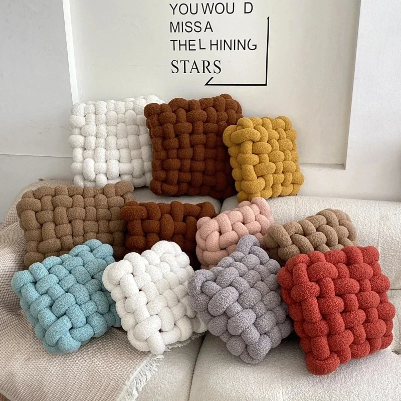 

NEW Ins High End Lamb Fleece Back Cushion Soft Comfortable Chair Sofa Cushion Living Room Home Decorative Throw Pillows Soft
