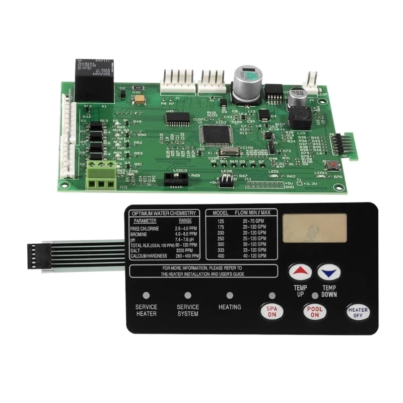 

Temperature Adjustment Time Setting Fault Detection 42002-0007S Control Board with 472610Z Switchs Pad Fit for Pool T5EE