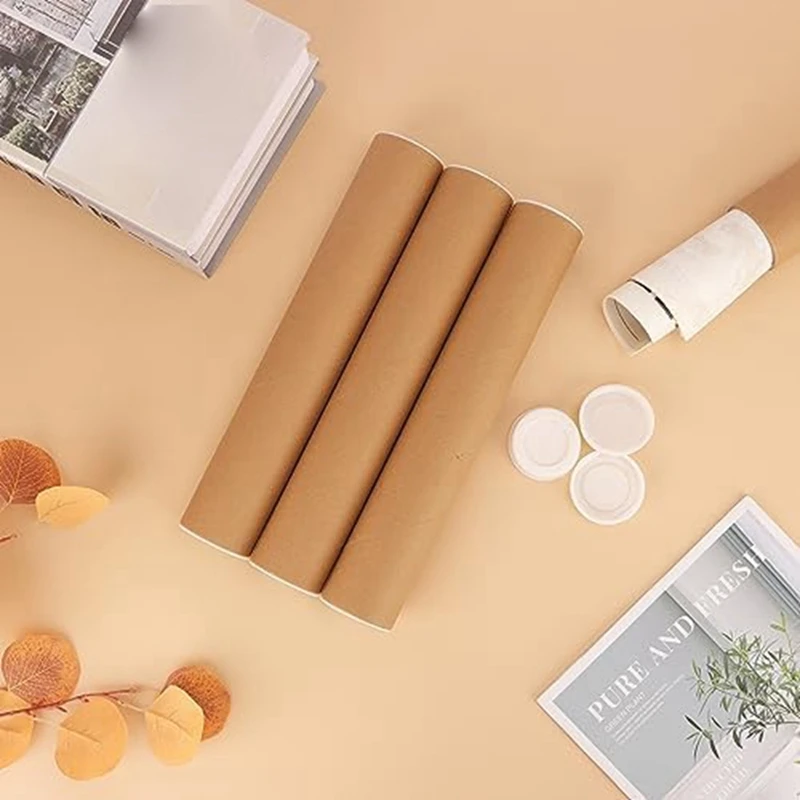 12PCS Mailing Tubes 2X12 Inch Cardboard Mailers Tube With Caps For  Packaging Posters For Mailing