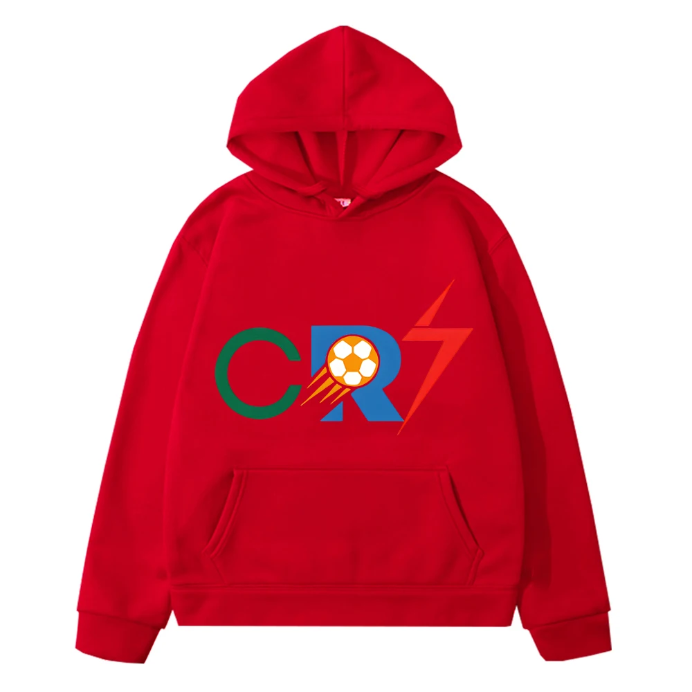 

Football fan CR7 printed Hoodies Autumn sweatshirt y2k sudadera boy anime hoodie Jacket Kawaii Fleece pullover kids clothes girl