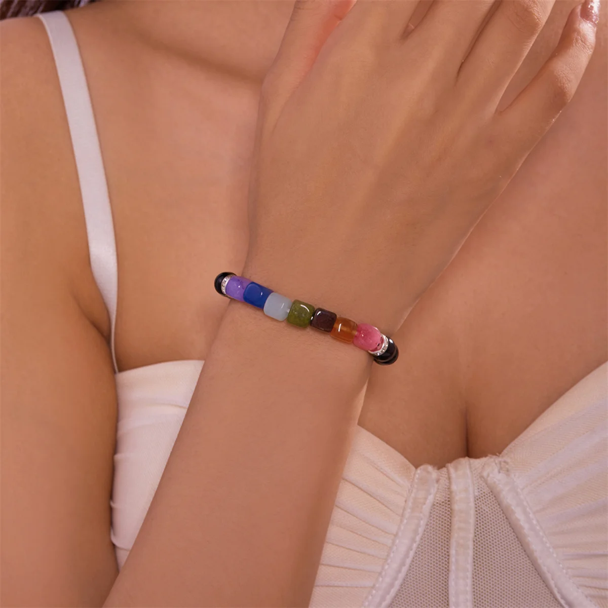 Boho chic intention bracelet styled for women