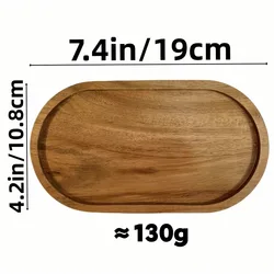 Premium Japanese Solid Wood Tray - Multi-Size High-Value Fruit and Snack Plate Wholesale - 6 Inches (Elliptical type  S)