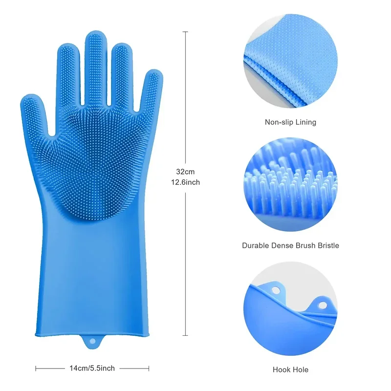Bathroom Dog Cats Bath Brush Massage Gloves Soft Rubber Comb Pet Accessories for Cats Shower Cleaning Tools Suppliers