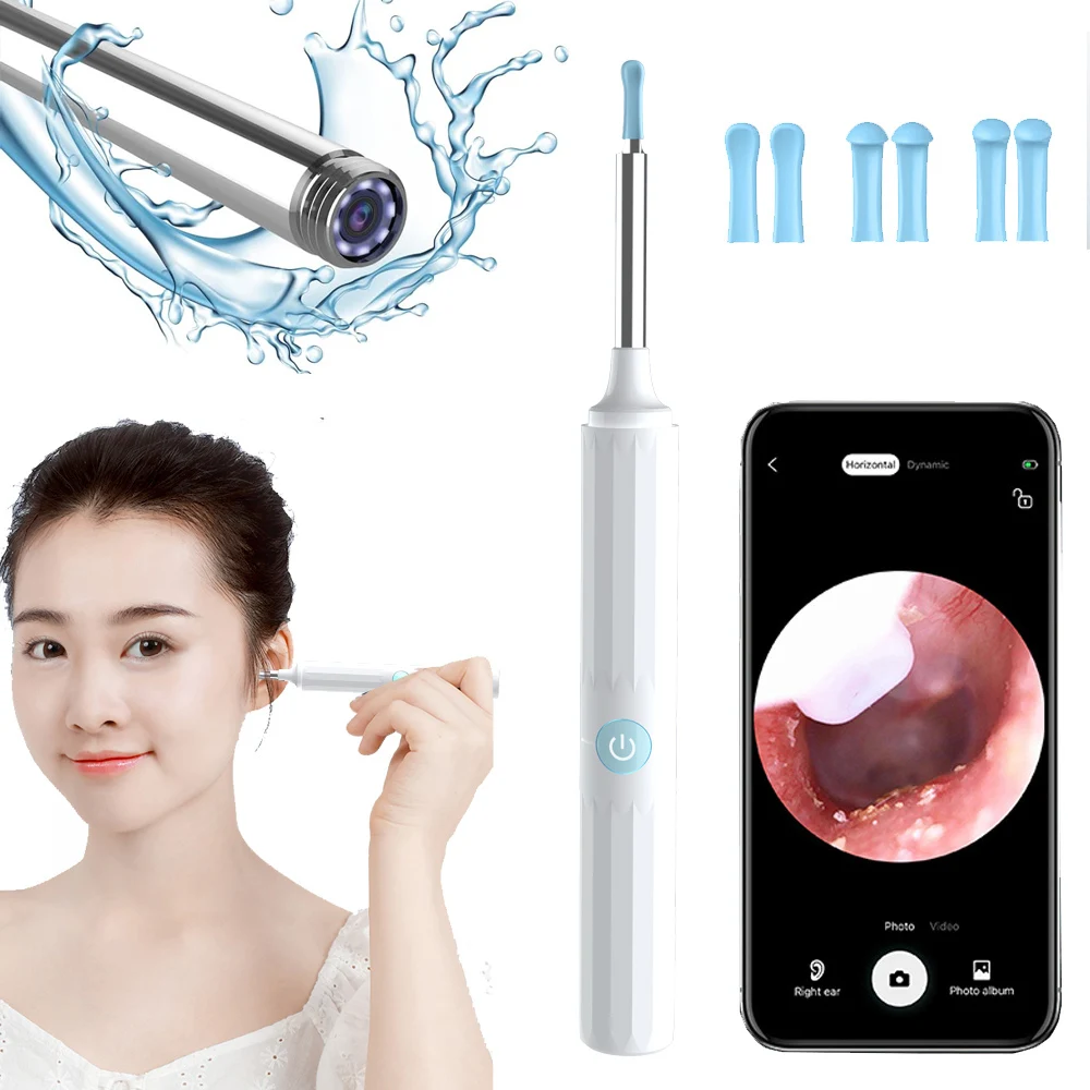 Wireless Ear Cleaner Smart Visual Ear Wax Removal Sticks WIFI Wax Endoscope 8MP HD  Ear Cleaner Safe Ear Pick Tool Camera 3