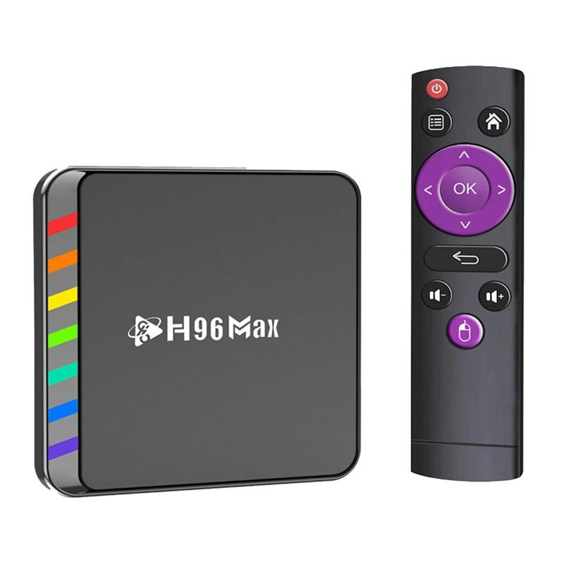 

Приставка Смарт-ТВ H96max W2, пластиковая телеприставка с дистанционным управлением, медиаплеер, европейская вилка