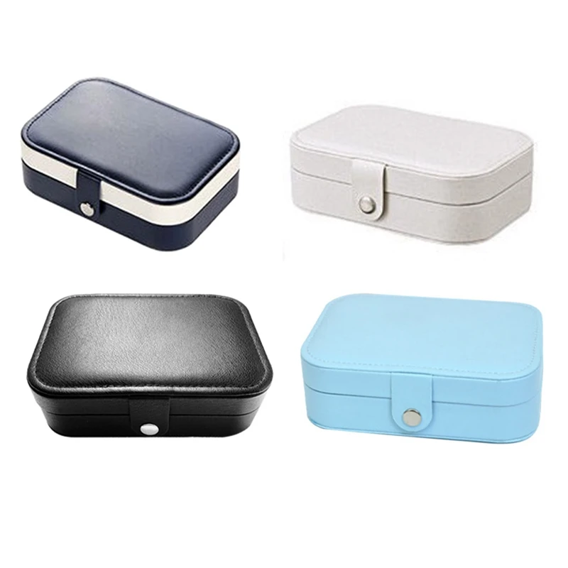 

Travel Jewelry Case PU Leather Jewelry Boxes Bridesmaid Gift Box Double Layer Jewelry Organizer Display Holder