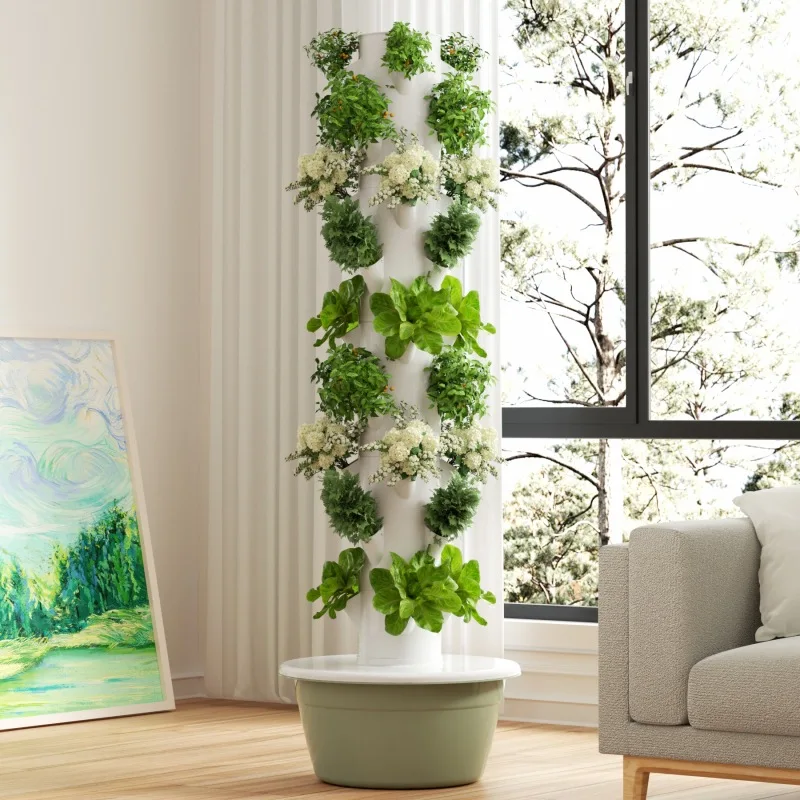 Hydroponic tower system Hydroponic Tower Home Vertical Soilless Culture Equipment Intelligent Timed Vegetable Planter