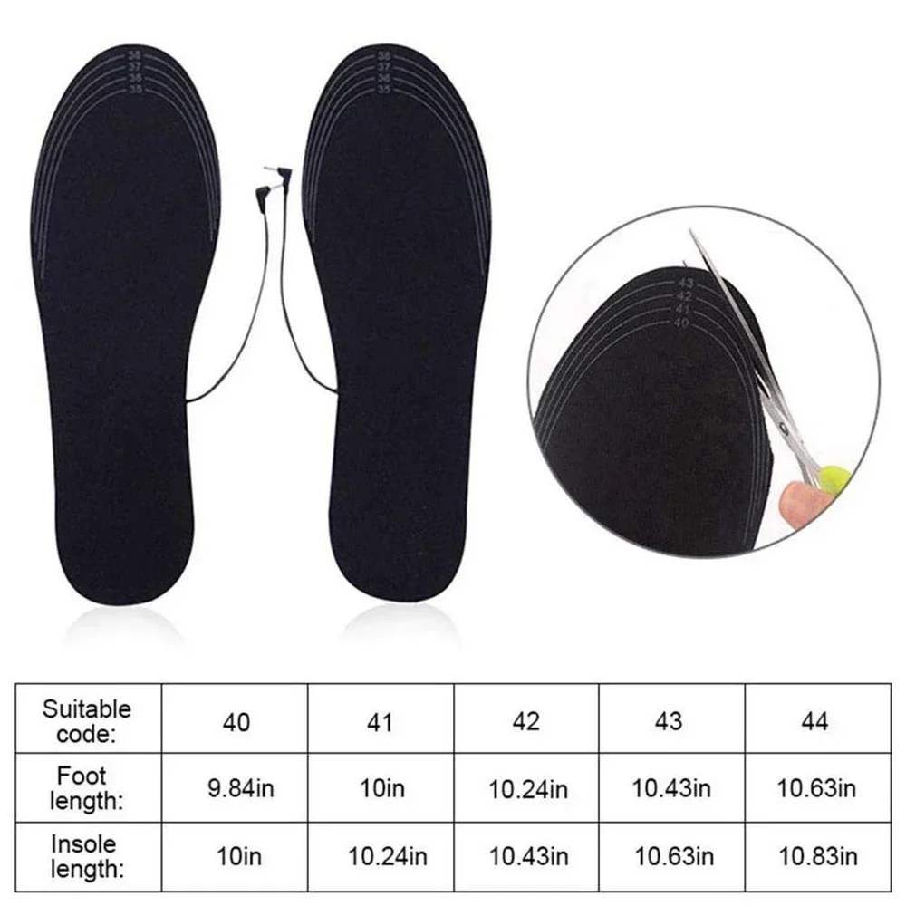 Winter Electric Heated Insoles USB Heating Feet Warmer Thermal Shoes Sock Pad Washable Full Foot Fever Unisex shoe insoles orthopedic insoles heated shoe insoles