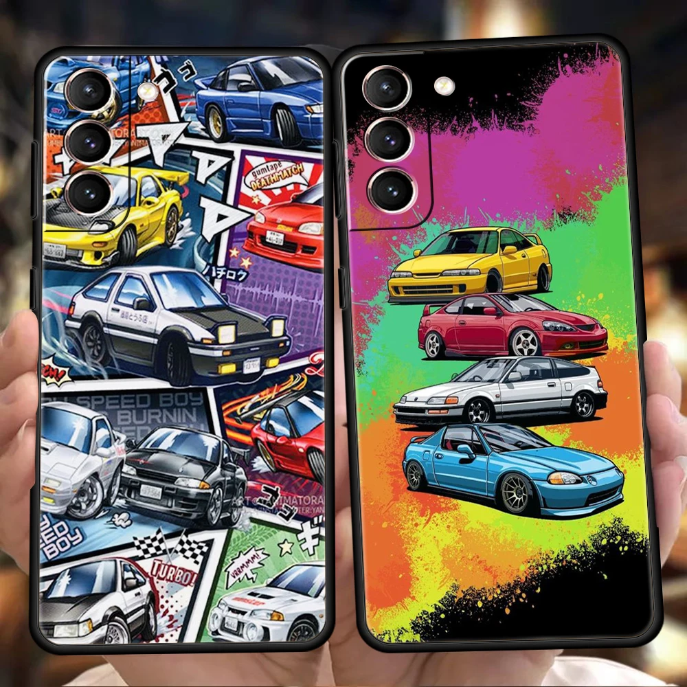 Cool Japan JDM Sports Car Comic Phone Case For Samsung S22 S20 S21 FE