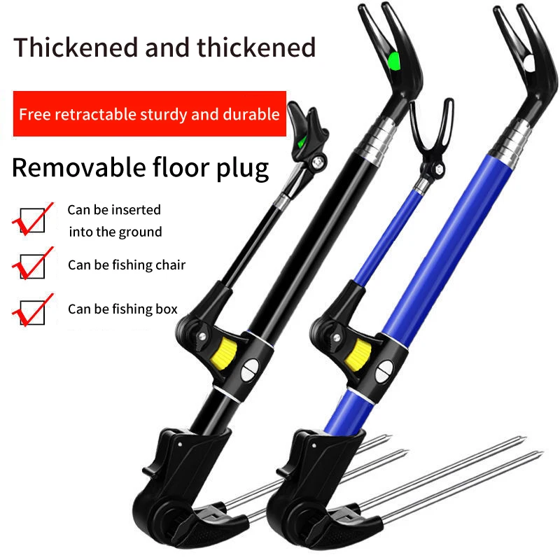 

1.7m/2.4m Telescopic Fishing Rod Bracket Rack Pole Stand Holder Adjustable Stainless Steel Anti-slip Folding Fishing Tool