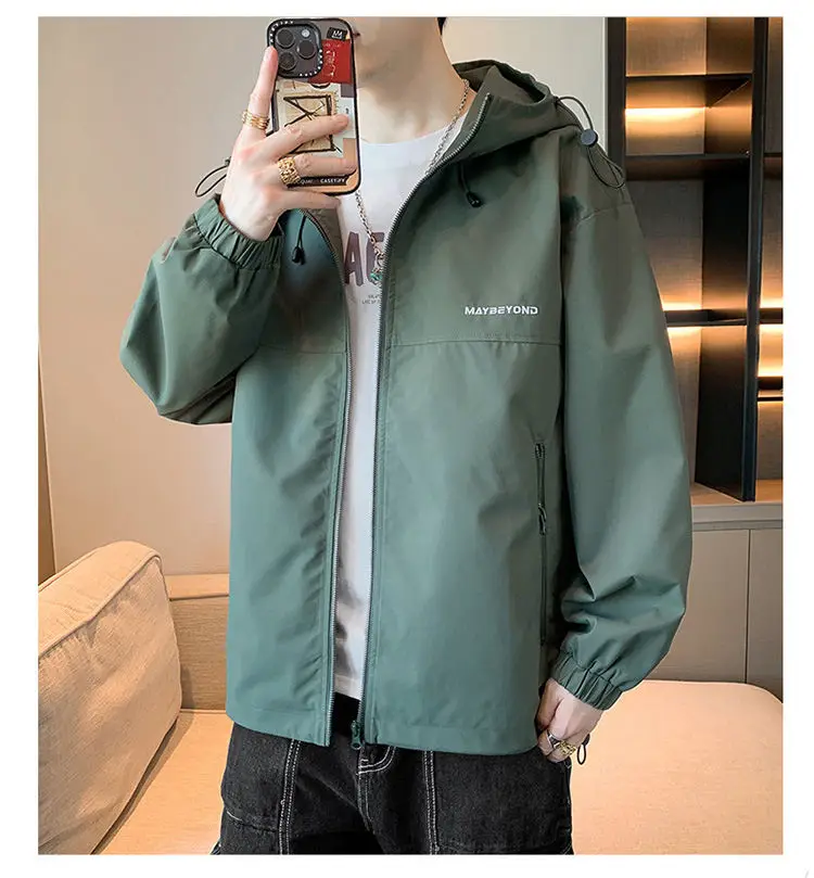 Neue 2026 Frühling Herbst herren Outdoor Mit Kapuze Jacken Sport Casual Winddicht Mäntel Jugend Paar der Hohe Streetwear Tops Kleidung – Detail 14