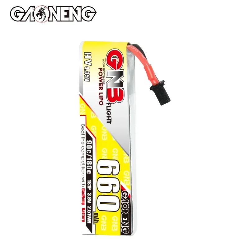 Фото GAONENG GNB HV 1S 660 мАч 90C 180C кабельная батарея A30 LiPo 3,8 в Yinywhoop Tiny7 PowerWhoop Квадрокоптер для тараканов №2