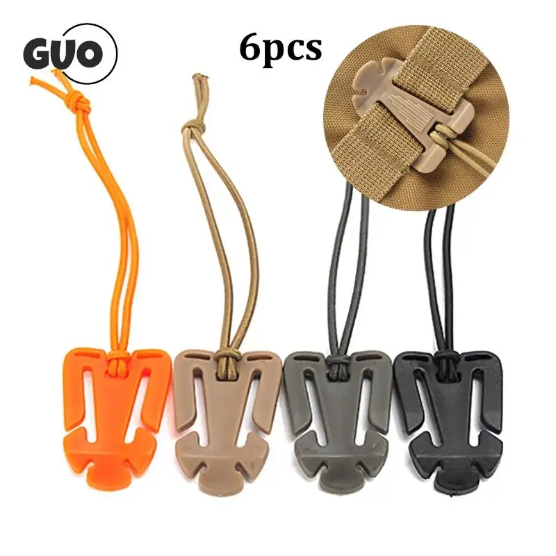 

6Pcs Molle Backpack Buckle Carabiner Clips Outdoor Nylon Camping Bag Hanger Hook Clamp EDC Carabiner Survival Gear Tools