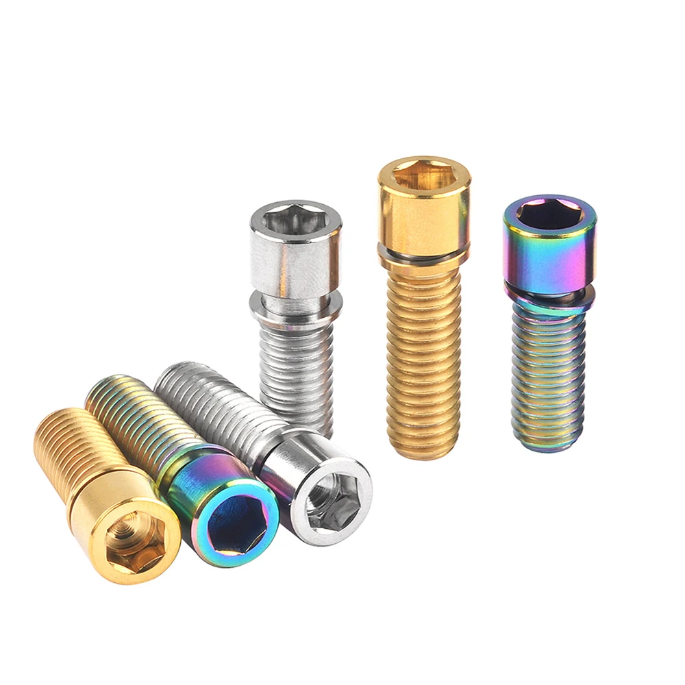 

1Pcs Cap Head Hex Socket Screw With Washer M8 Titanium Alloy for Bicycle Cycling Motorcycle Car