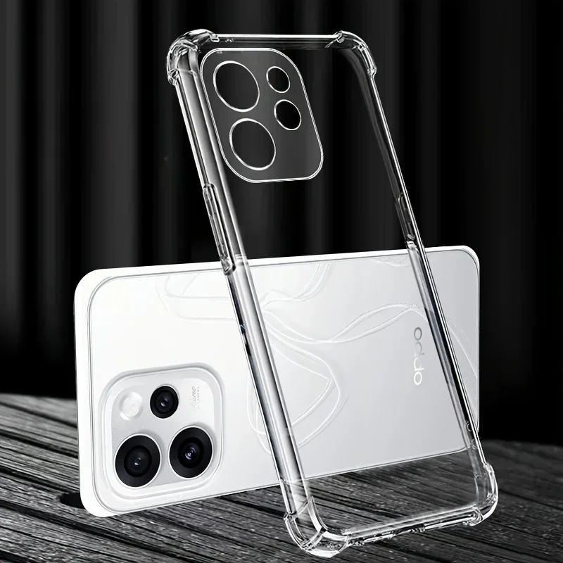Transparent Shockproof Airbag Soft Silicone Phone Case with Clear Back Cover