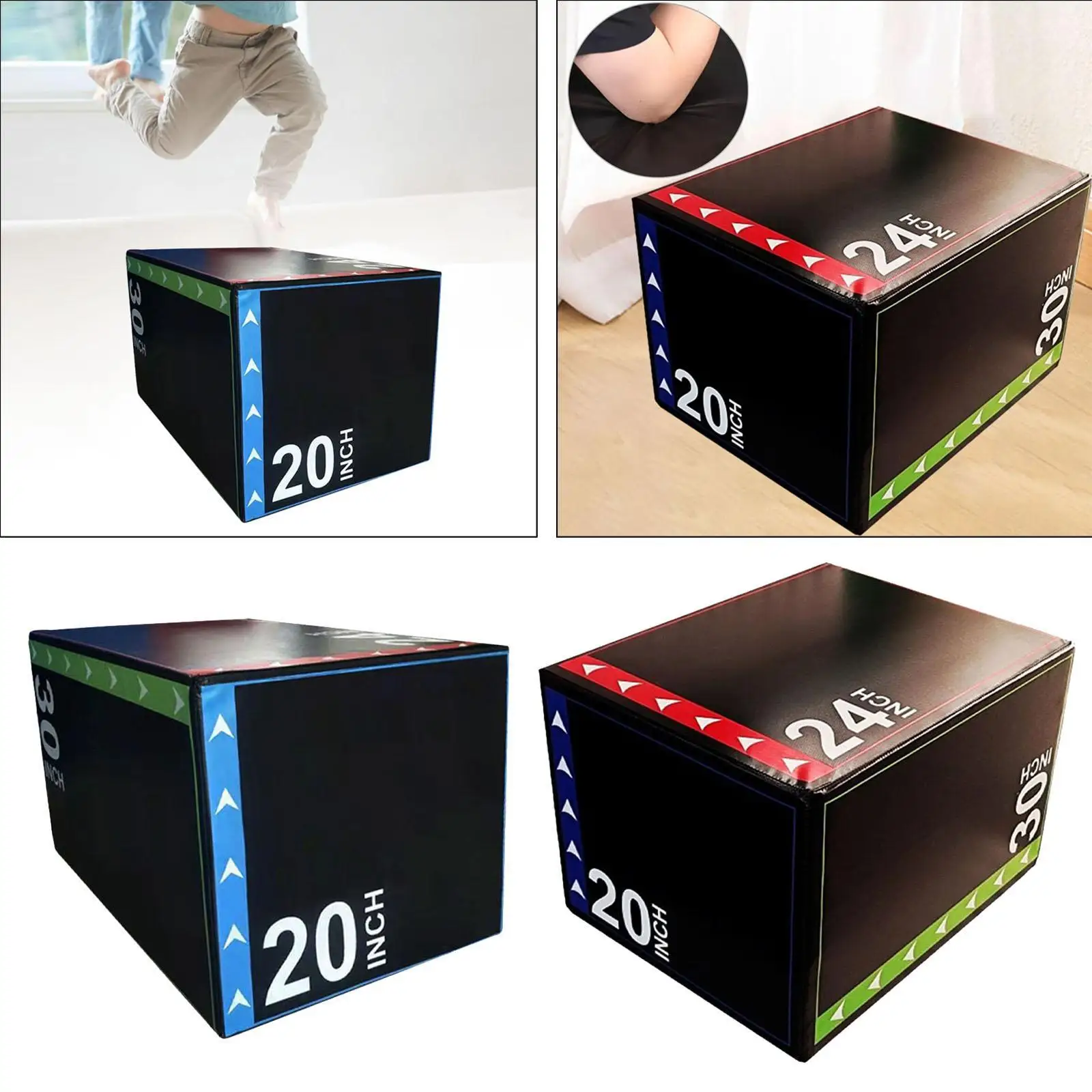 Jump Box Plyometric Jump Box Fitness Step up Plyo for Jumping Conditioning Strength Training Skipping Workout Lunges