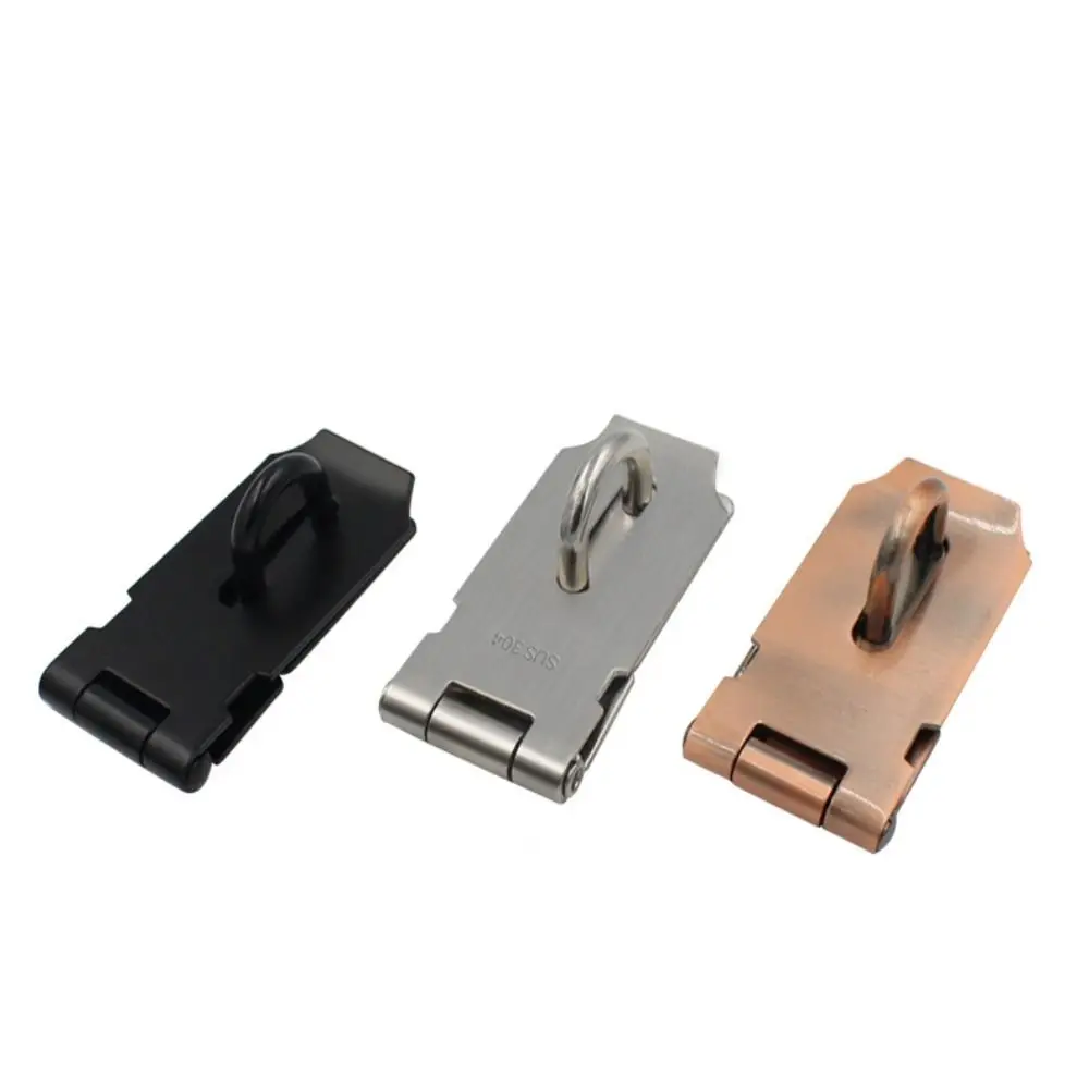 Description Picture 5 of itemBurglar-proof Stainless Steel Padlock Hasp 90 Degree Door Clasp Lock Right Angle Lock Hasp Shed Gate Latch with Mounting Screws