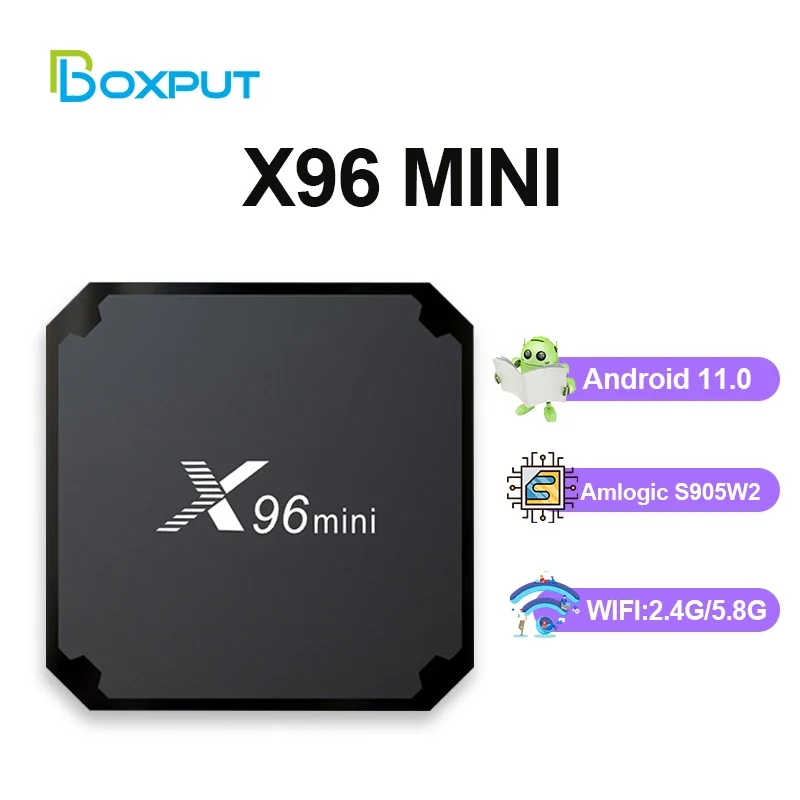 X96mini Android 11 New Version Smart TV BOX X96 mini S905W2 Quad Core support 2.4G & 5.0G Wireless WIFI media box Set-Top Box mini x96 android 11 new version smart tv box x96 mini s905w2 quad core support 2 4g