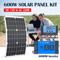 Kit de station d'alimentation solaire robuste 6000W – Convertisseur double tension (110V/220V) + Chargeur, conçu pour les maisons, les camping-cars et les campings hors réseau 5