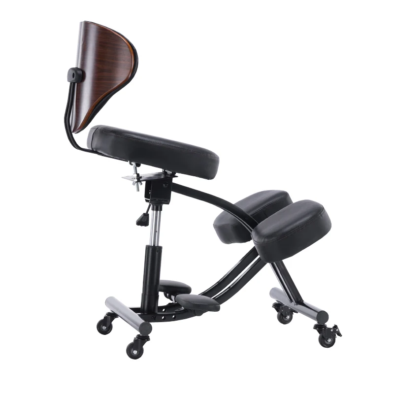 Kneeling Chair with Wood Back Support Adjustable Desk Chair for Home and Office Kneel Stool Adjustable Height & Angle Posture jy901 serial port 9 axis accelerometer mpu6050 gyroscope kalman filter output posture angle