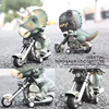 Childrens Dinosaur Modeling Pullback Motorcycle Simulation Locomotive Inertia Car miniatures item Animal figurines Dinosaur toys 4