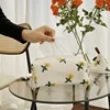 Japanese 3D Small Yellow Flower Fabric Embroidered Paper Box Model Room Decoration Model Room Restaurant Decoration Tissue Box 2