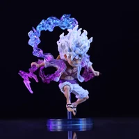 ⁦مجسم لوفي القير الخامس الشمس نيكا من أنمي ون بيس للعرض والتجميع بطول 10 سم | One Piece Monkey D. Luffy Gear 5 Sun Anime Figure 10cm⁩ - الصورة ⁦4⁩