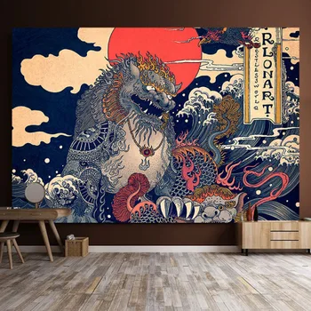 Décoration japonaise pour adolescents, tapisserie murale suspendue pour salle d'anime Indie, ésotérisme, affiches en macramé Kawaii, sorcière 1