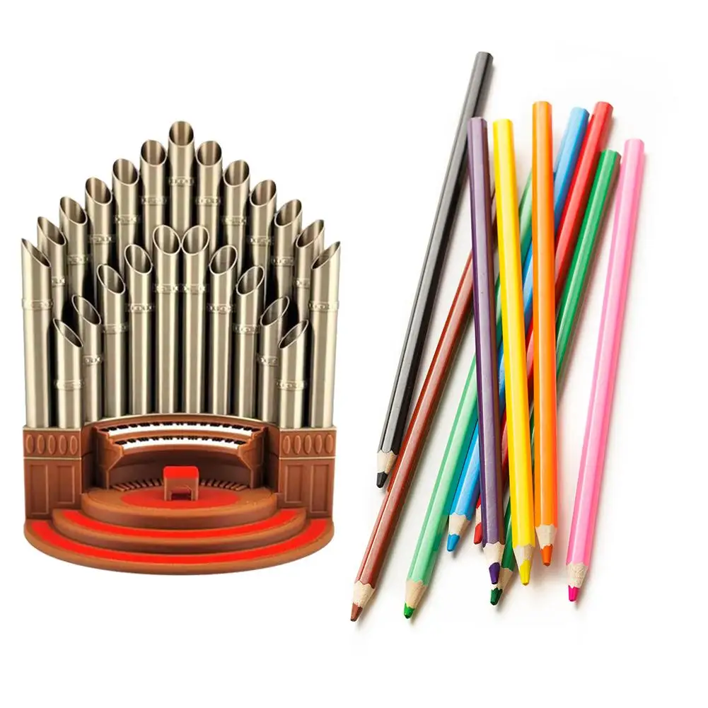 Pipe Organ Pen Pencil Holder, Funny Pen Holder Desktop Decoration, Pipe Organ Shaped Desktop Holder, Cup Holder